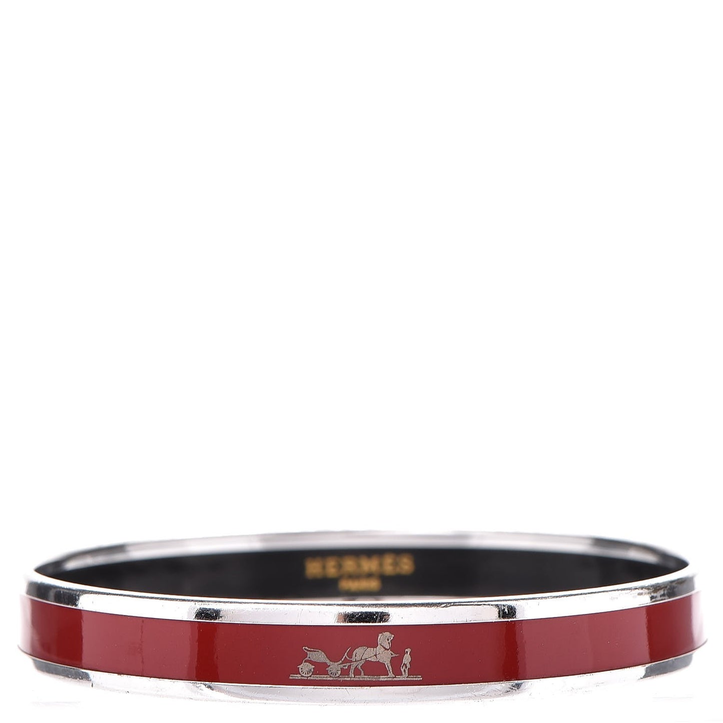 Enamel Narrow Caleche Bracelet 62 Red