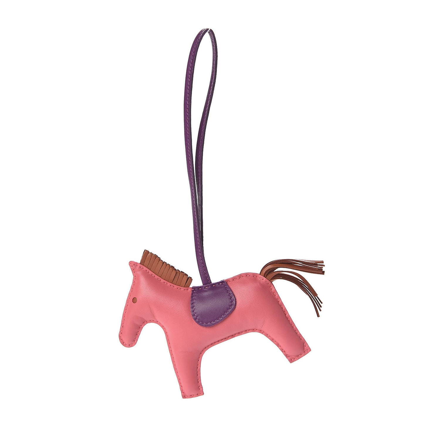 Milo Lambskin Grigri Rodeo Bag Charm MM Rose Azalee Violet Pain D'Epice