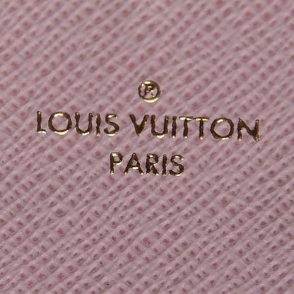 Louis Vuitton Damier Ebene Clemence Wallet Rose Ballerine 8 of 9