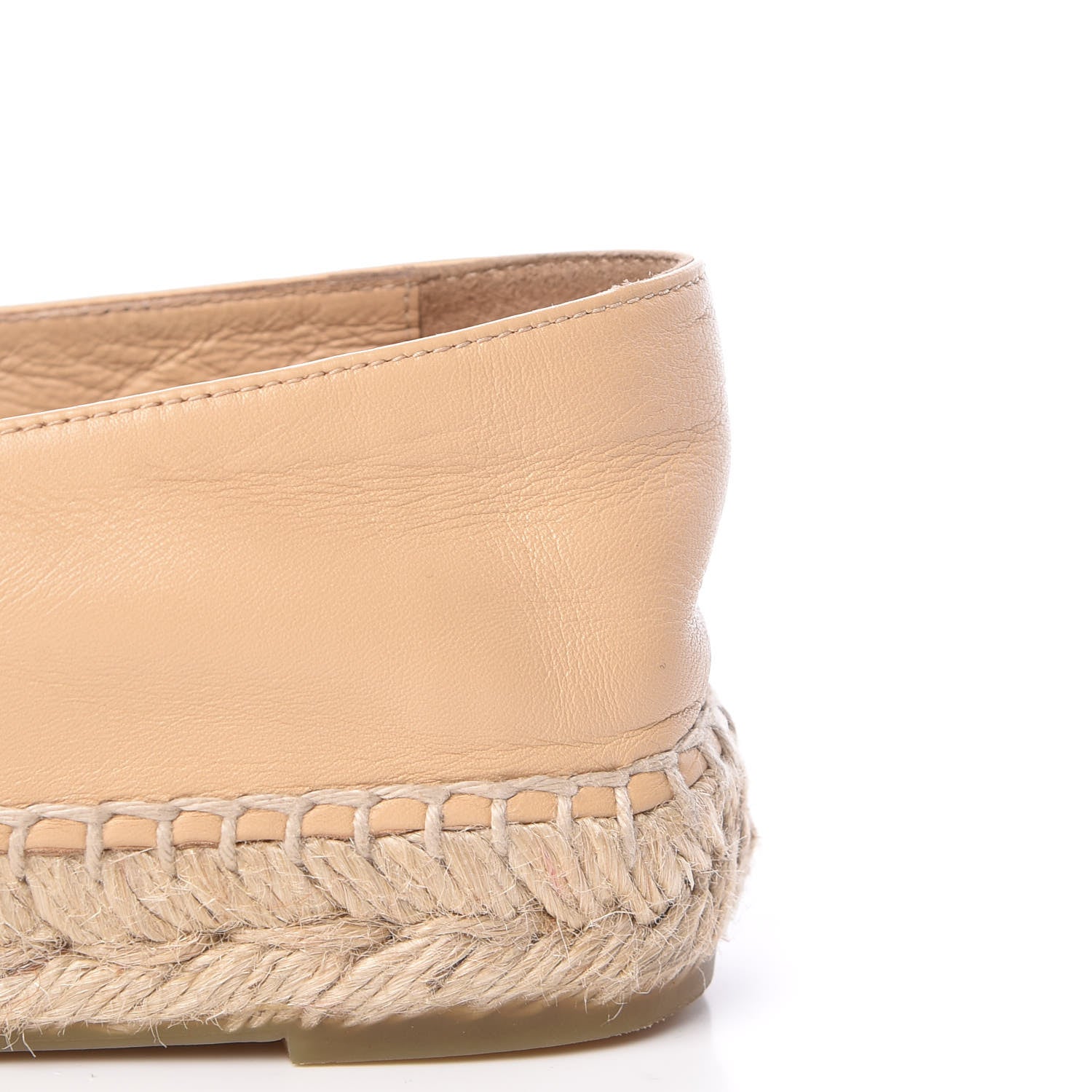 Chanel Lambskin CC Espadrilles 35 Beige Black 12 of 18