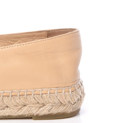Chanel Lambskin CC Espadrilles 35 Beige Black 12 of 18
