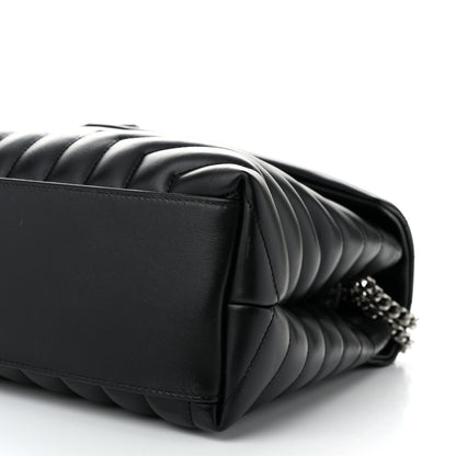 Saint Laurent Calfskin Y Quilted Monogram Medium Loulou Chain Satchel Black 10 of 11