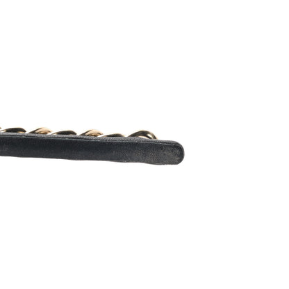 Chanel Metal Lambskin CC Turnlock Chain Headband Gold Black 6 of 6