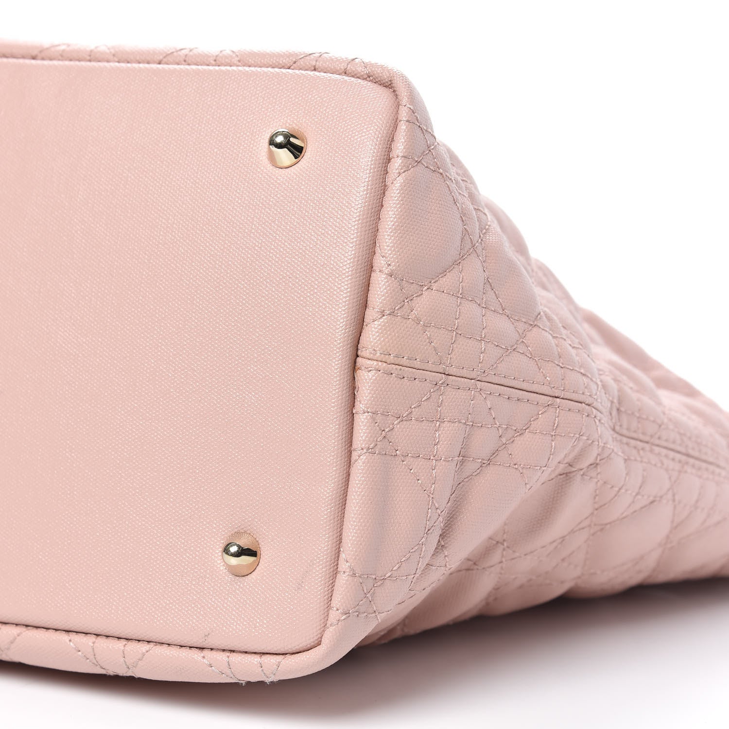 Christian Dior Coated Canvas Cannage Medium Panarea Tote Rosato 9 of 10
