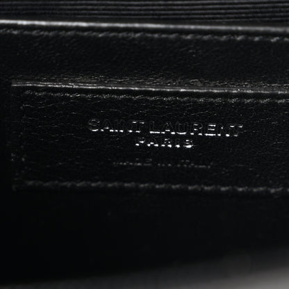Saint Laurent Grain De Poudre Small Classic Monogram Kate Satchel Black 6 of 11