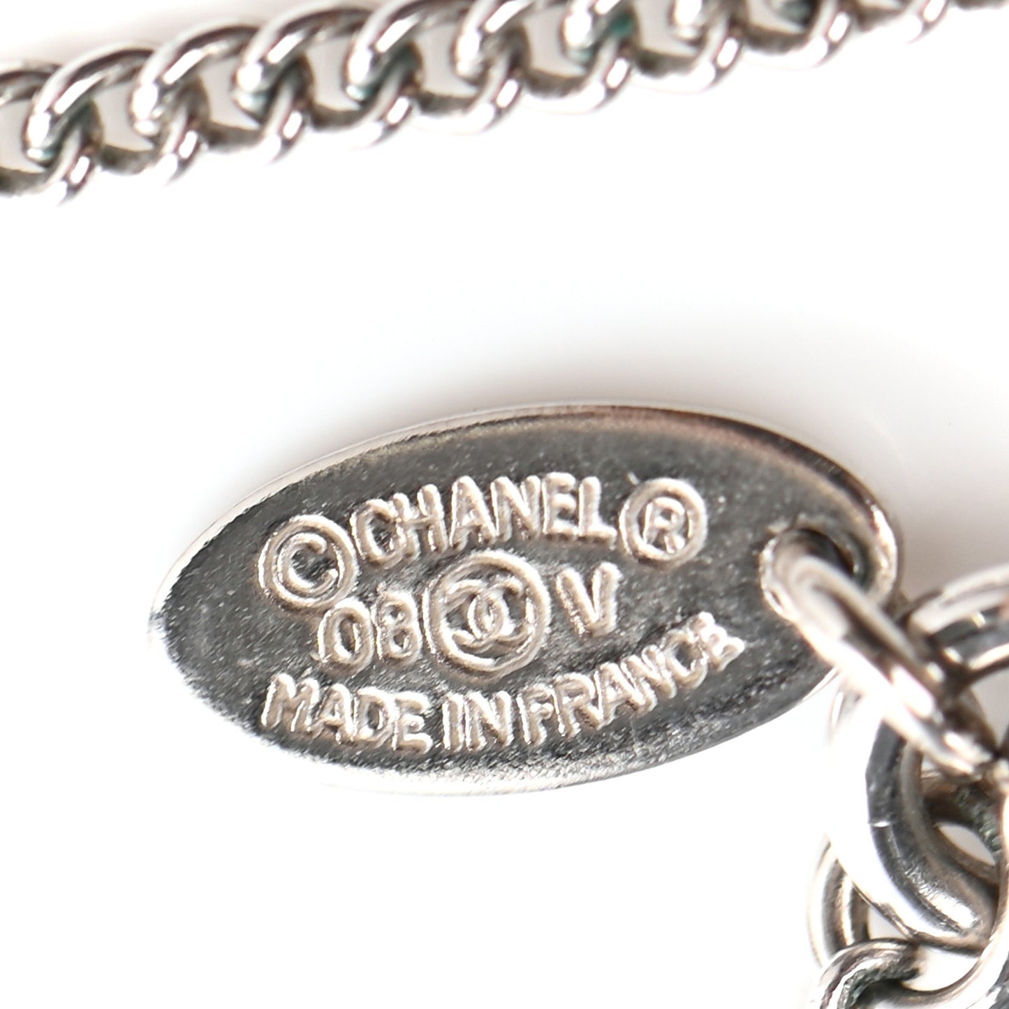 Crystal Timeless CC Necklace Silver