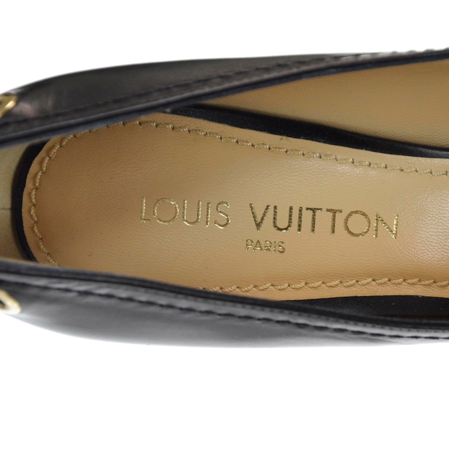 Louis Vuitton Leather Bow Heels 40 Black 6 of 6