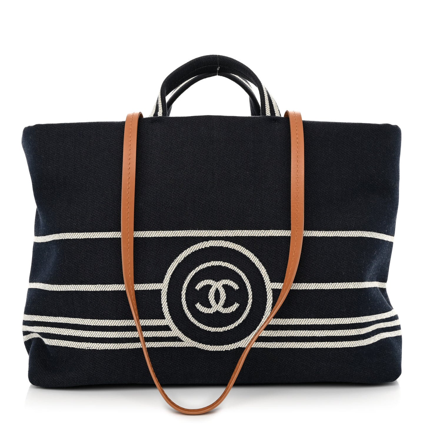 Denim Large Shopping Tote Blue