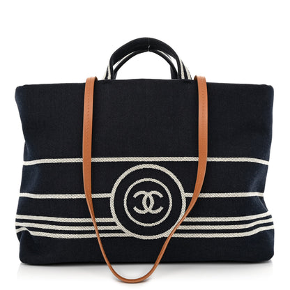 Chanel Denim Large Shopping Tote Blue 1 of 11
