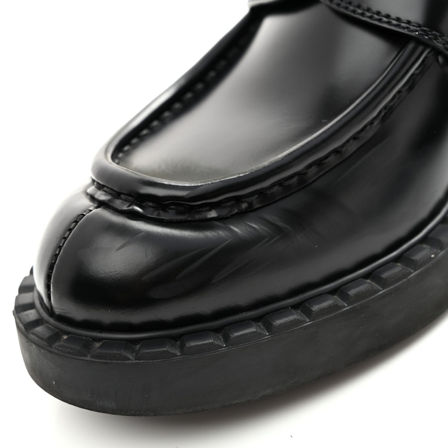 Spazzolato Metal Triangle Logo 50mm Loafers 39 Black