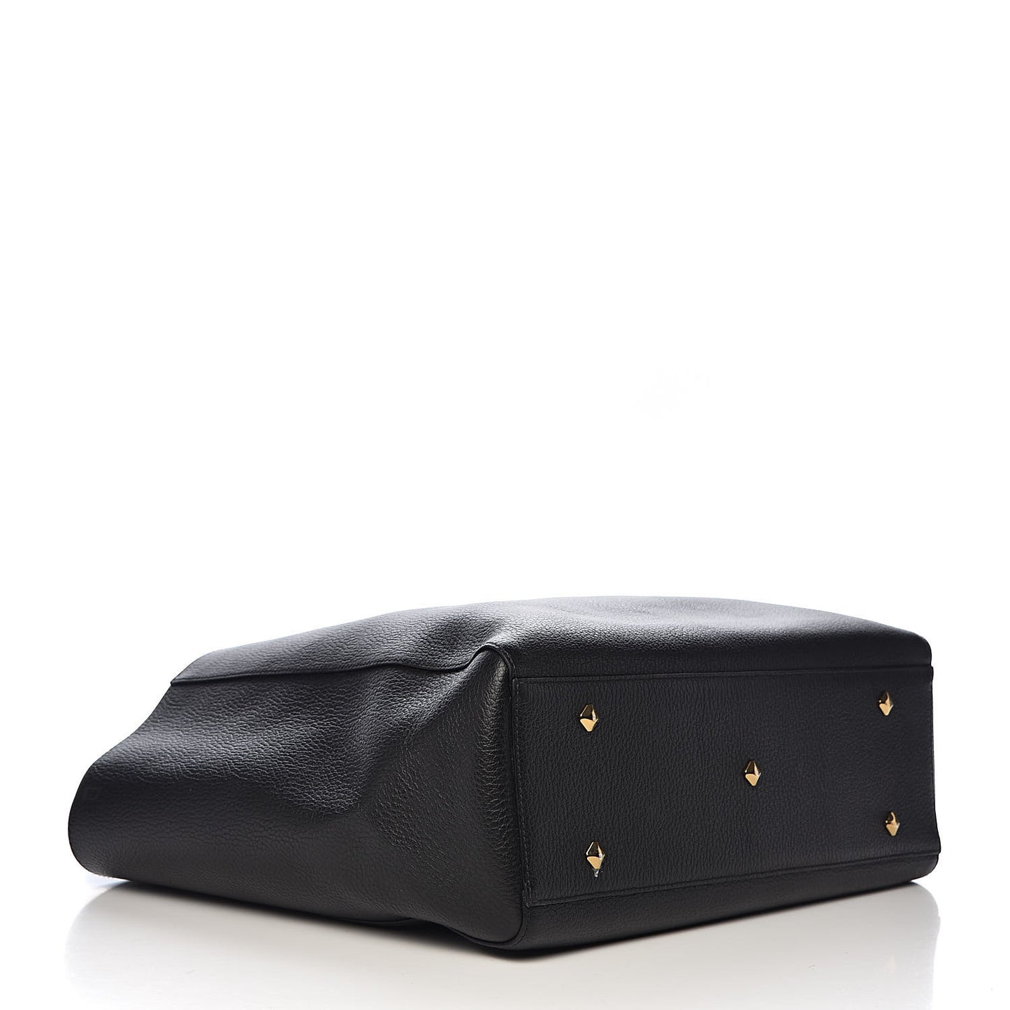 Grained Calfskin Large Reversible Wandel Tote Black