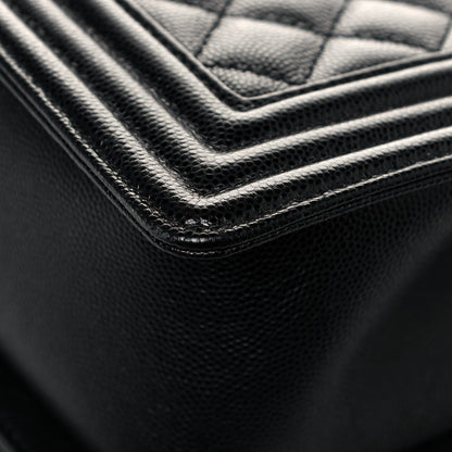 Chanel Caviar Quilted Medium Boy Flap Black 12 of 14