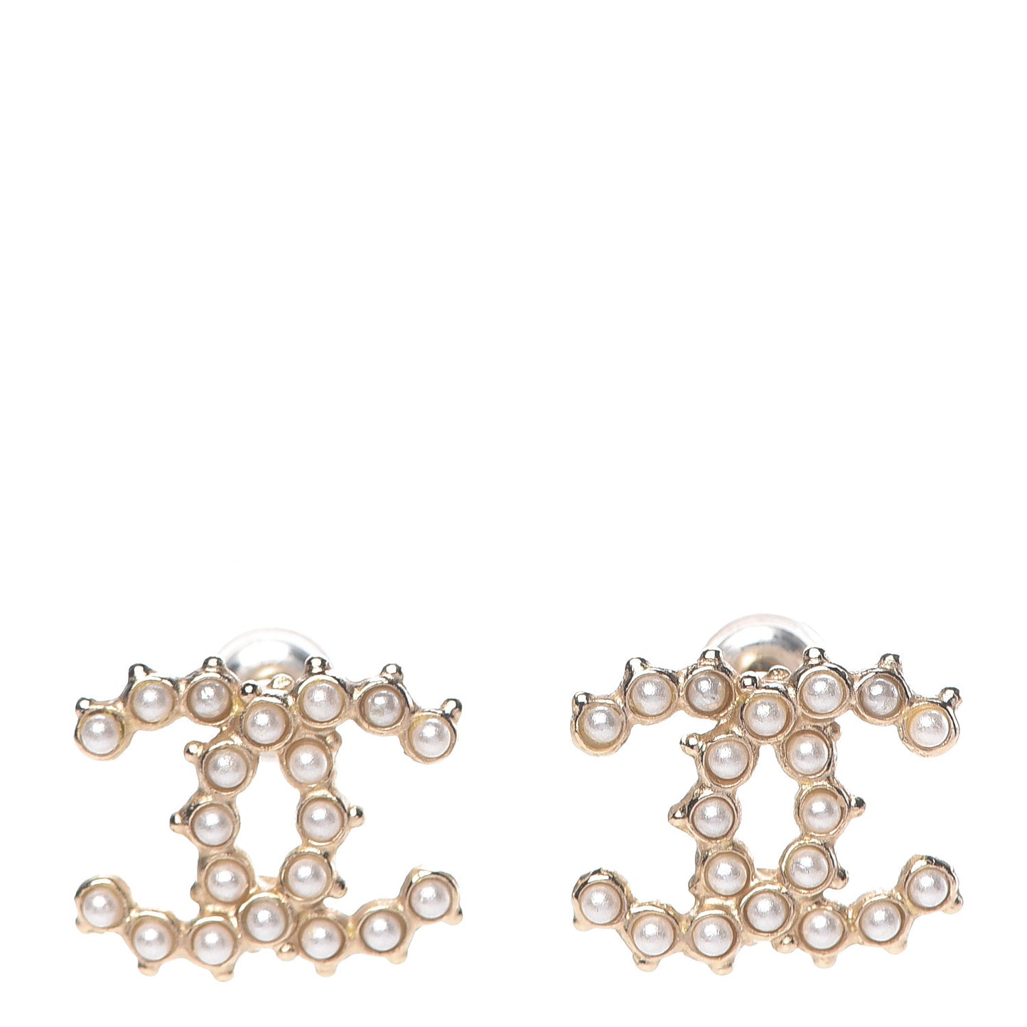 Pearl CC Earrings Light Gold