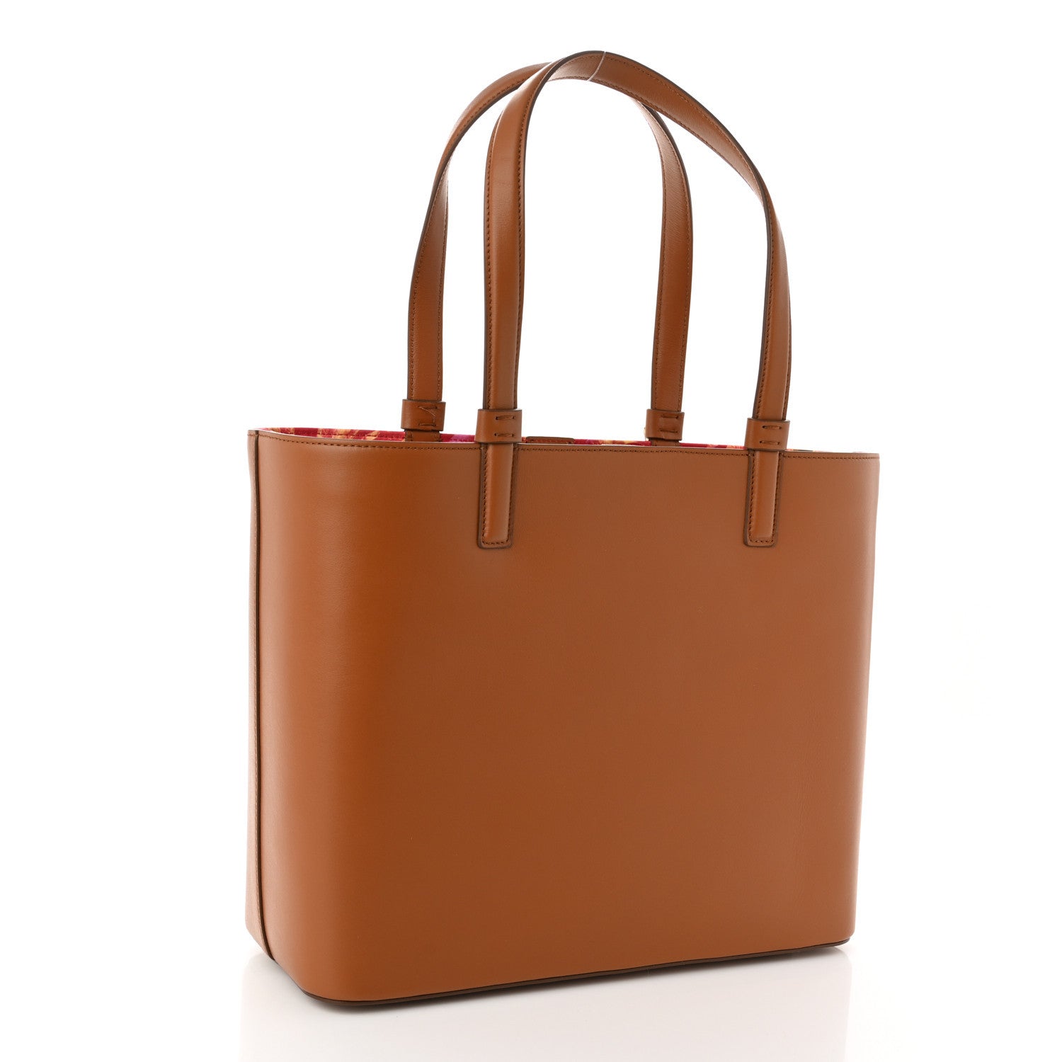Salvatore Ferragamo Calfskin Scarlet Tote Sella 3 of 10