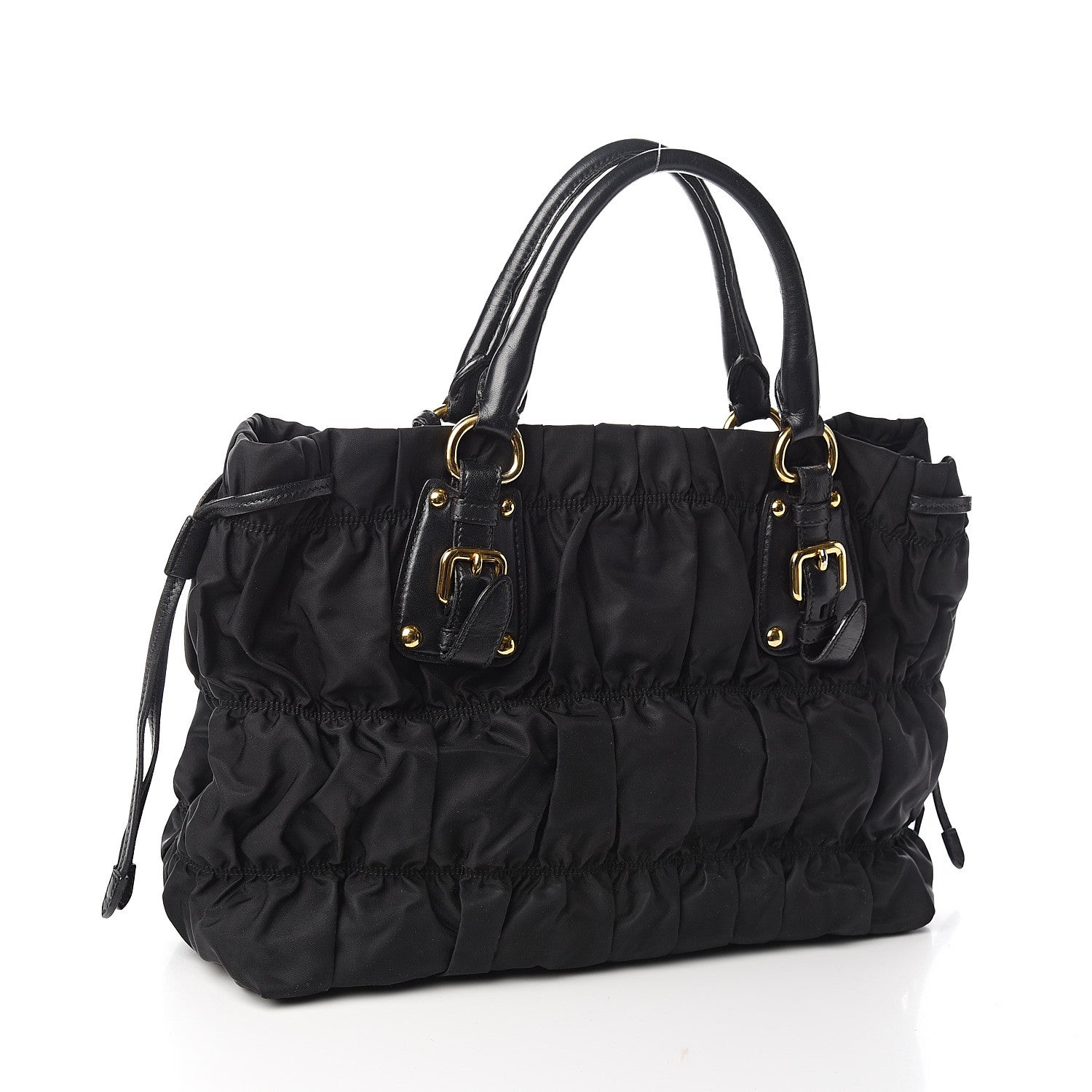 Prada Tessuto Nylon Gaufre Tote Black 2 of 12