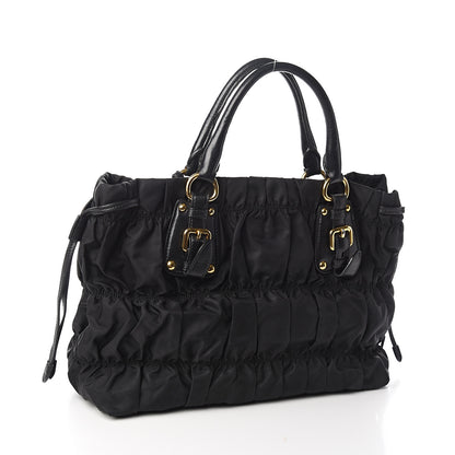 Prada Tessuto Nylon Gaufre Tote Black 2 of 12