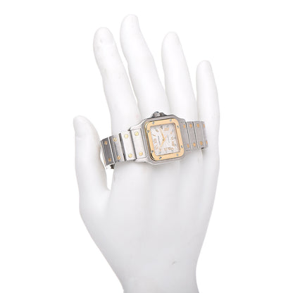 Cartier Stainless Steel 18K Yellow Gold 29mm Santos De Cartier Galbee Automatic Watch 2 of 6