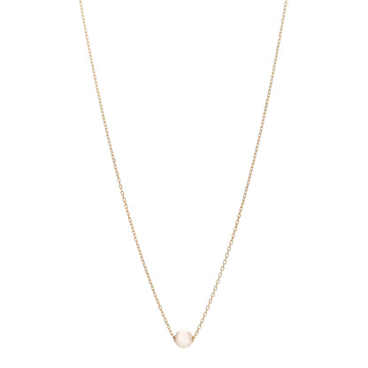 Mikimoto 18K Yellow Gold Akoya Pearl 7-7.5mm Single Pendant Necklace 1 of 4