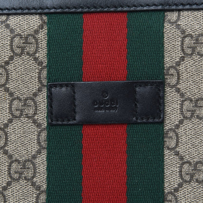 Gucci GG Supreme Monogram Web Messenger Bag Black 8 of 15
