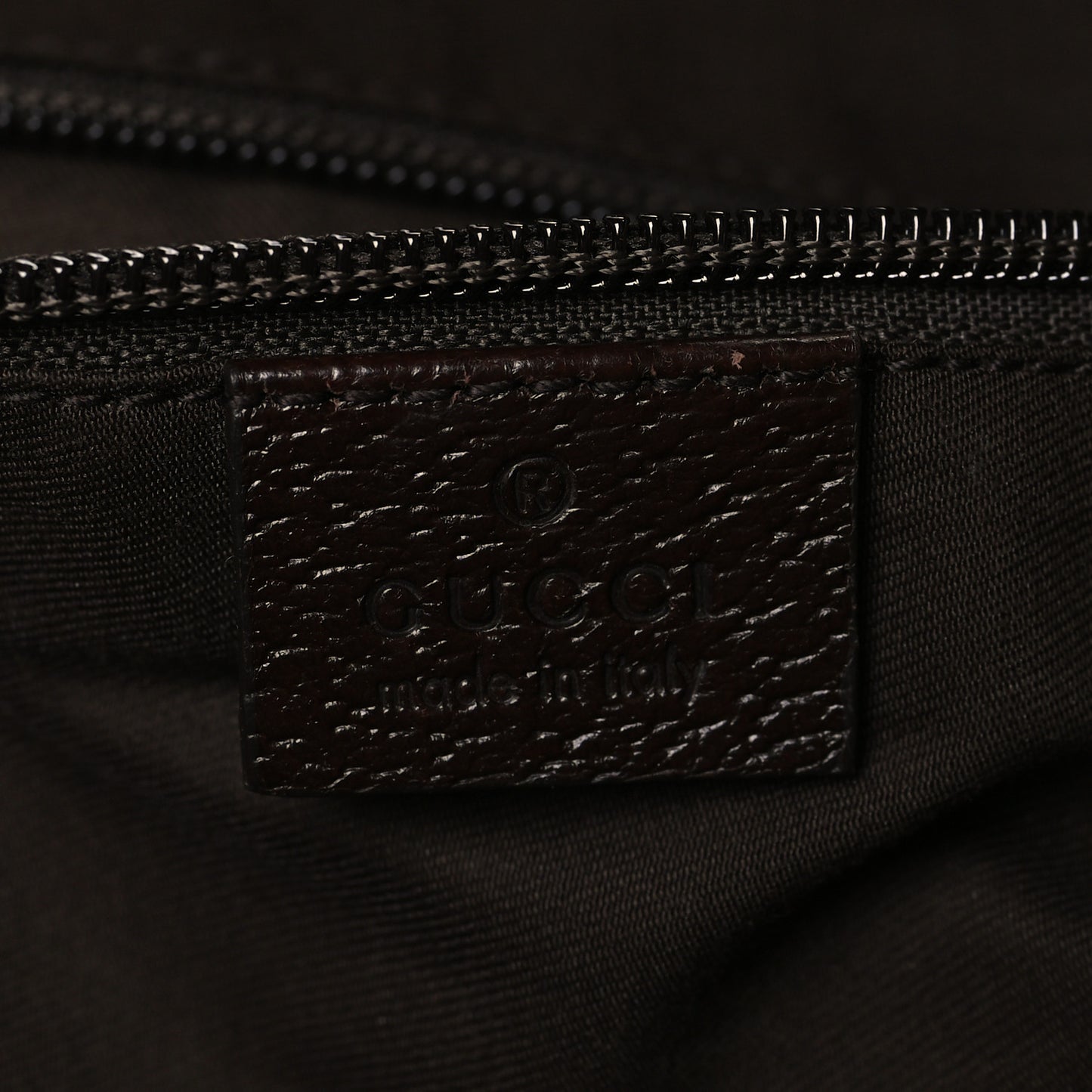 GG Monogram Large Web Handle Vertical Tote Dark Brown