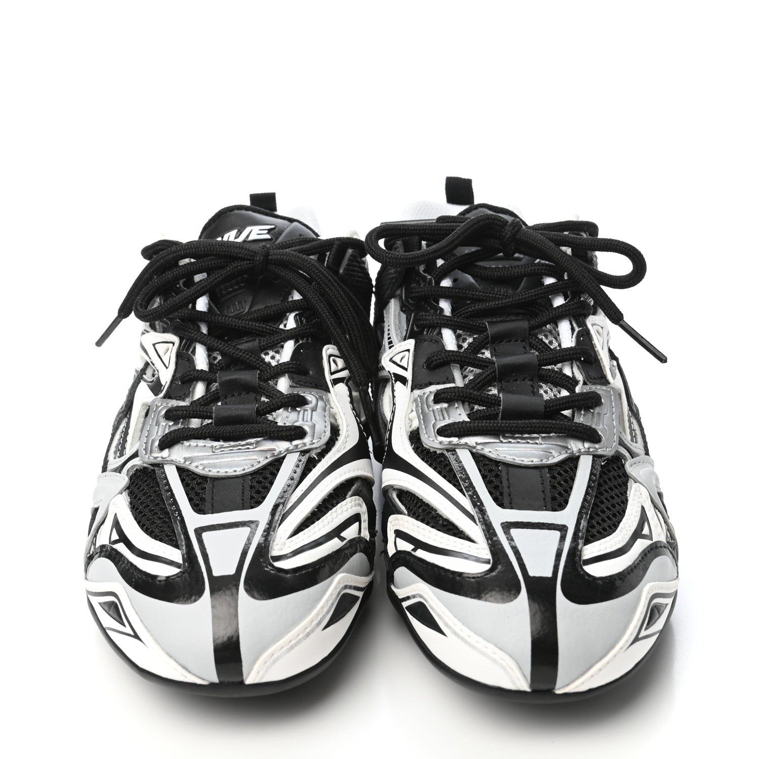 Balenciaga Mesh Rubber Womens Drive Sneakers 38 Light Grey Black 2 of 8