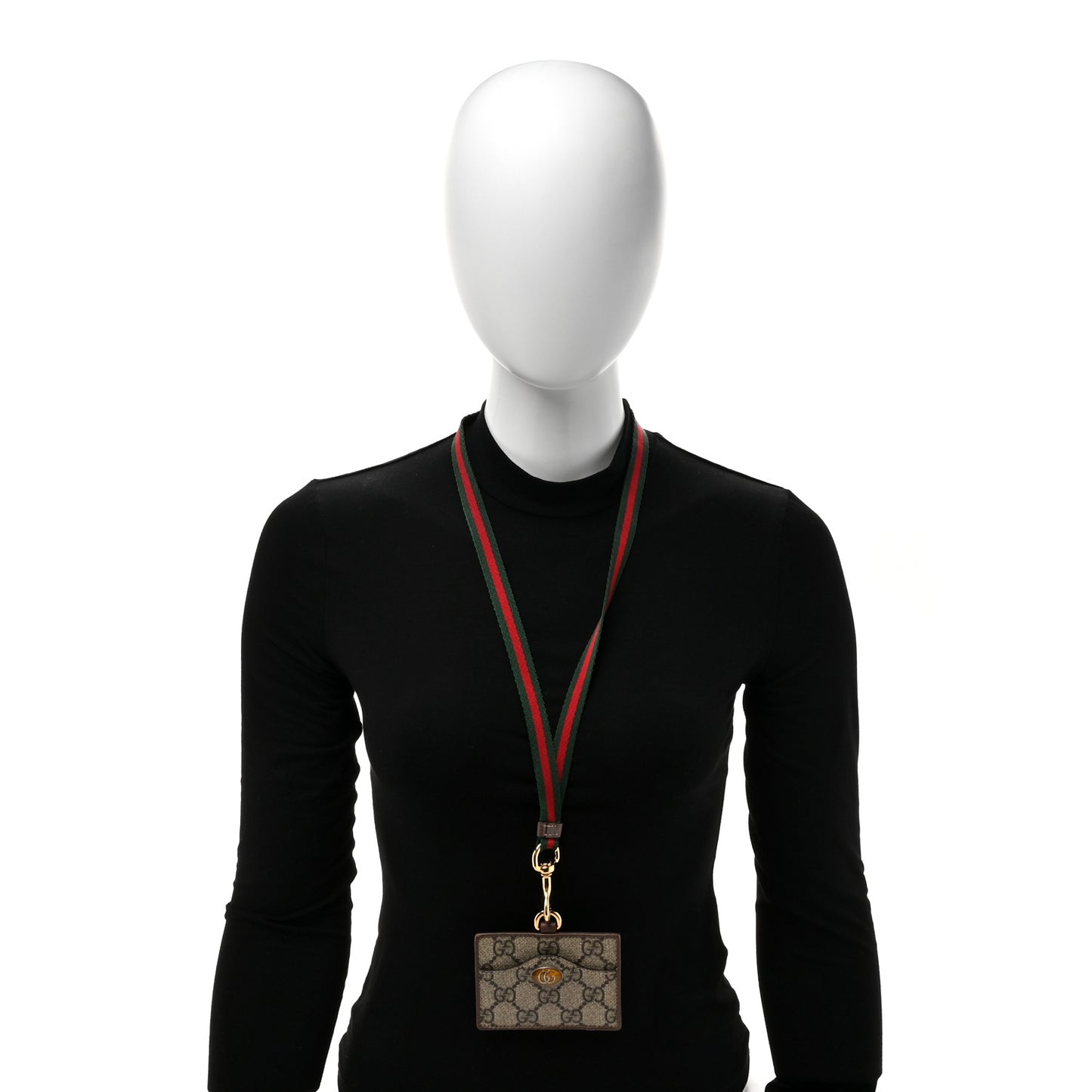 GG Supreme Monogram Ophidia ID Holder Beige Ebony New Acero