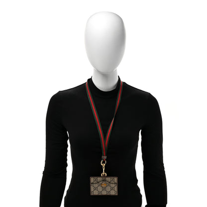Gucci GG Supreme Monogram Ophidia ID Holder Beige Ebony New Acero 2 of 7