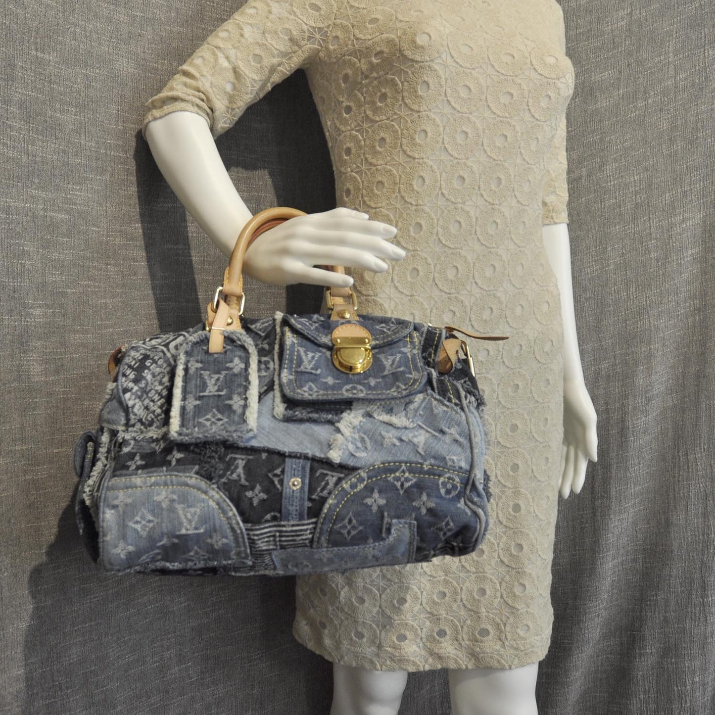 Denim Patchwork Speedy 30 Blue