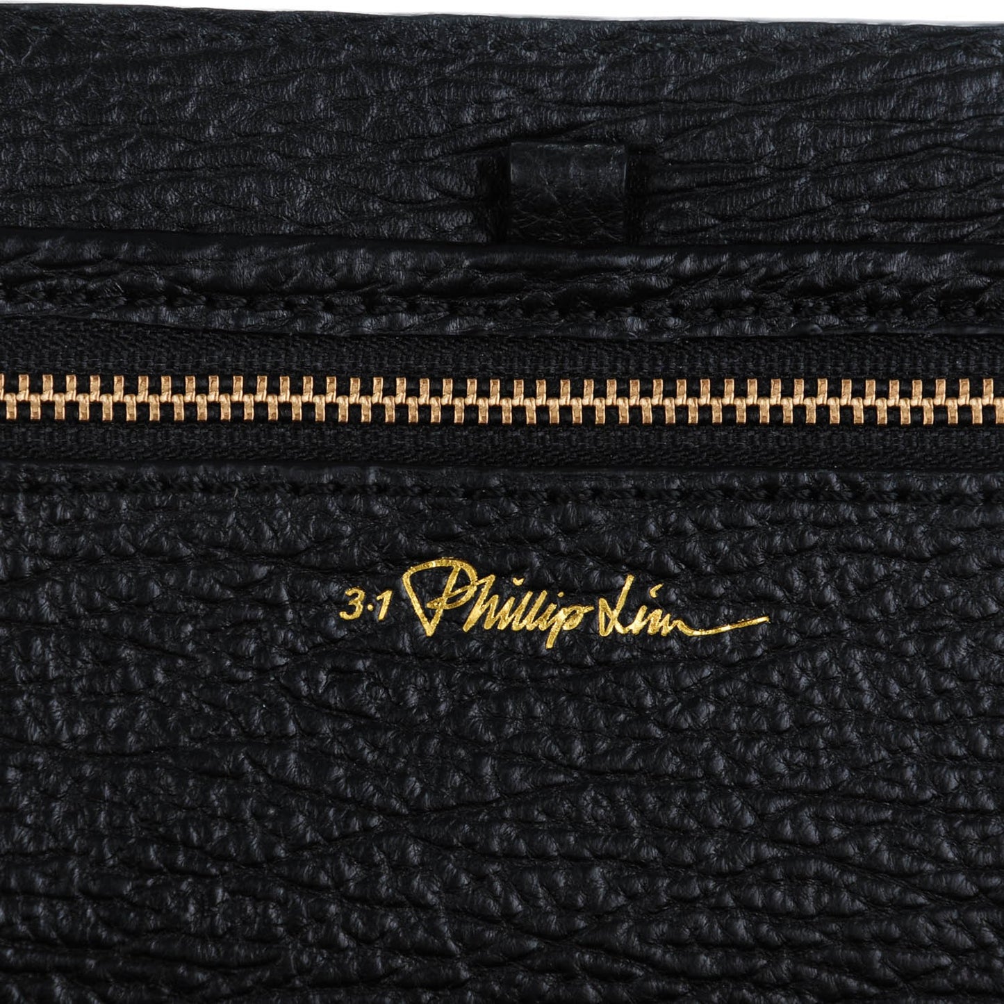 3.1 Textured Calfskin Large Pashli Satchel Black