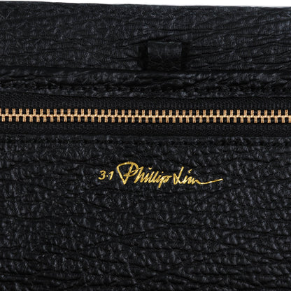 3.1 Phillip Lim 3.1 Textured Calfskin Large Pashli Satchel Black 6 of 8