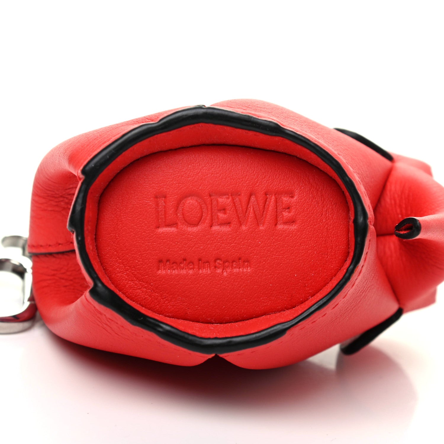 Loewe Calfskin Elephant Coin Purse Bag Charm Key Holder Red 3 of 7