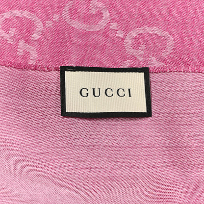 Gucci Wool Silk GG Monogram GGNat Scarf Roseate 4 of 4