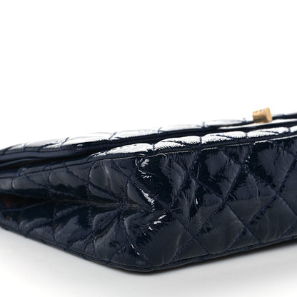 Chanel Distressed Patent Quilted 2.55 Reissue 226 Flap Navy 9 of 15