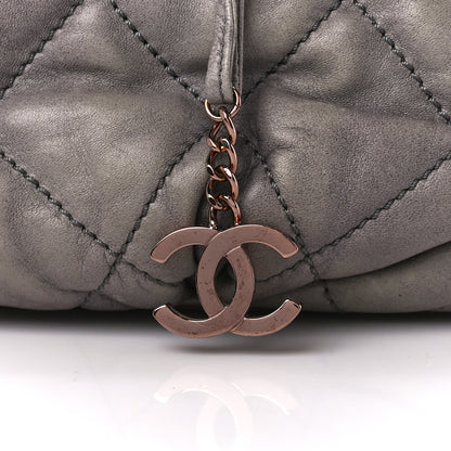 Chanel Lambskin Quilted Cloudy Bundle East West Tote Grey 9 of 14