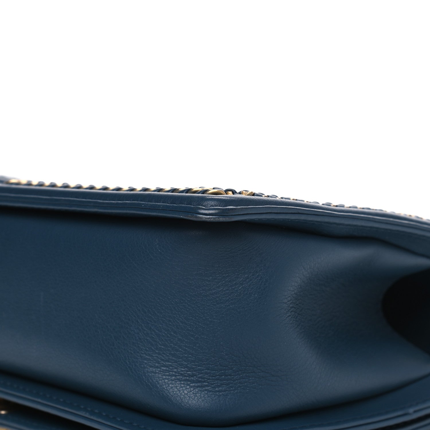 Chanel Calfskin Quilted Medium Top Handle Boy Flap Blue 7 of 13