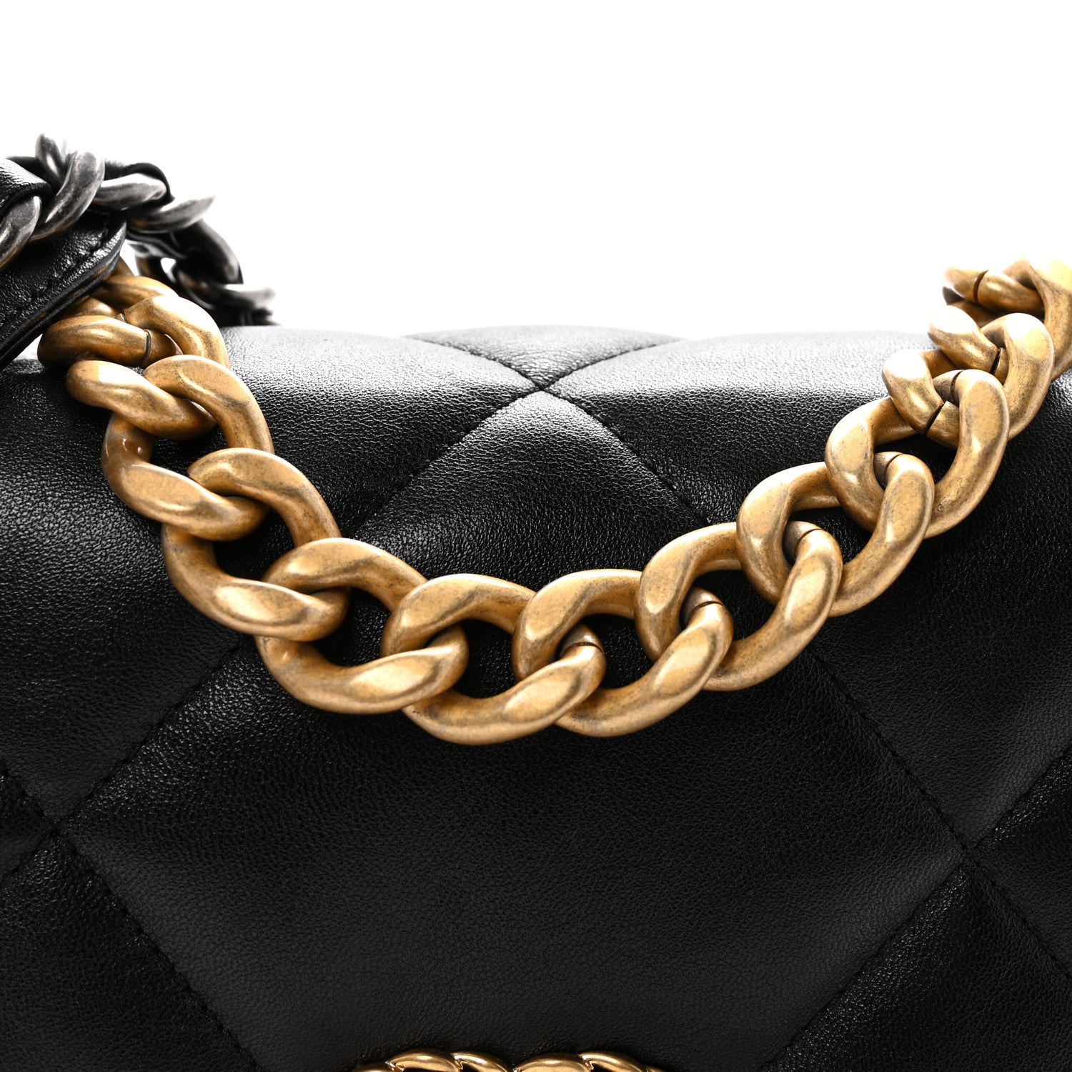 Chanel Goatskin Quilted Medium Chanel 19 Flap Black 8 of 10