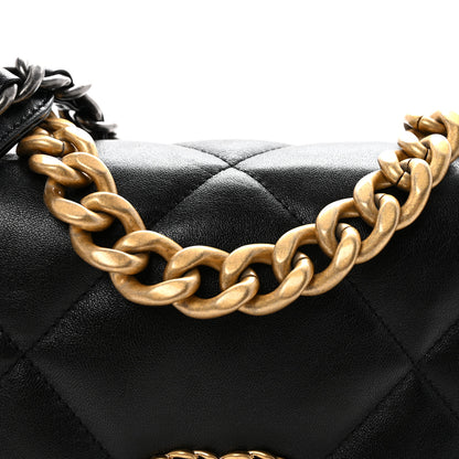 Chanel Goatskin Quilted Medium Chanel 19 Flap Black 8 of 10