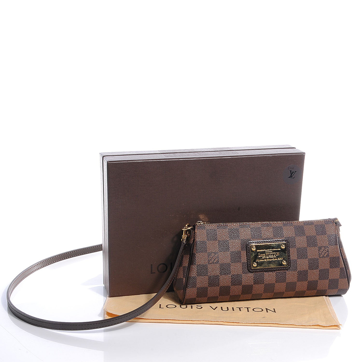 Louis Vuitton Damier Ebene Eva Clutch 5 of 9