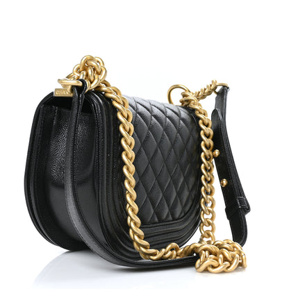 Chanel Caviar Quilted Small Boy Messenger Bag Black 3 of 10