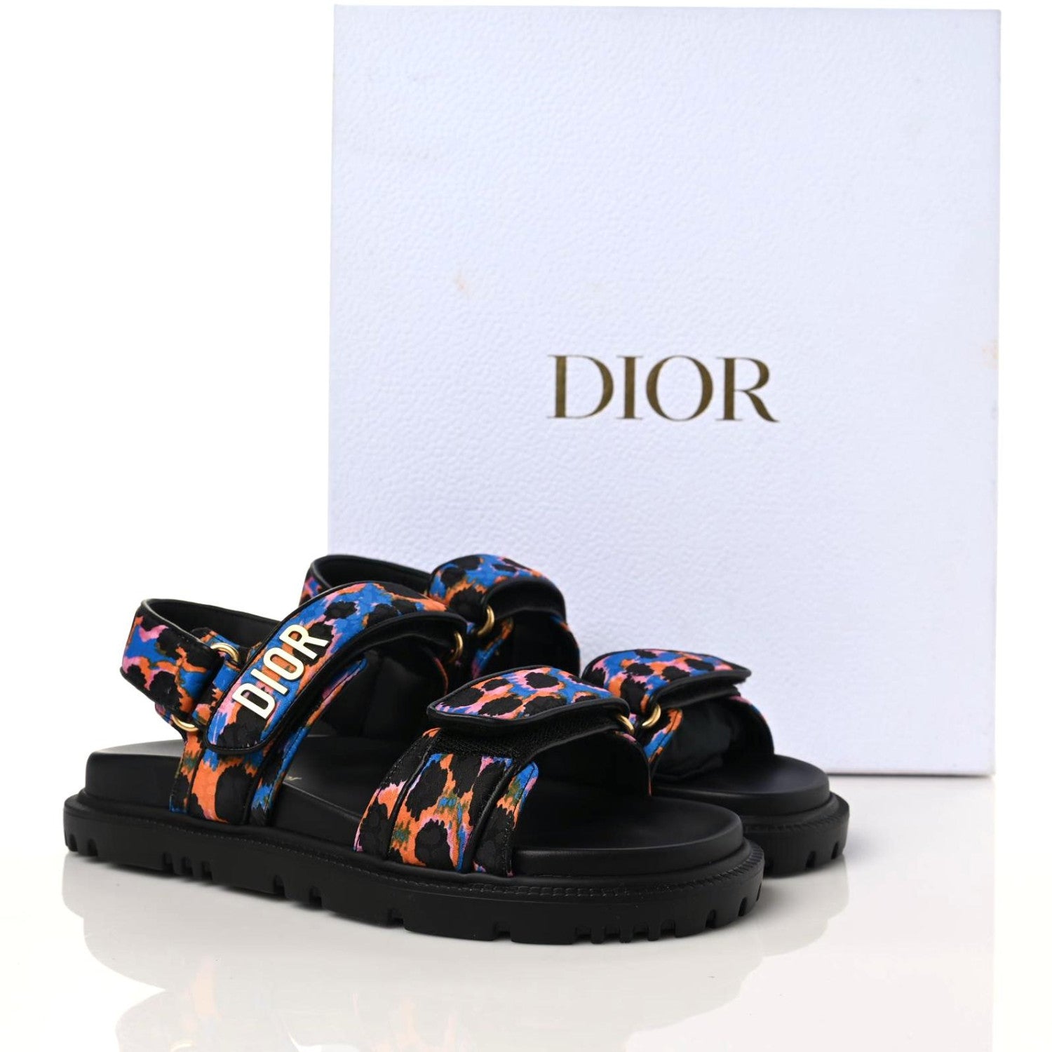 Christian Dior Technical Fabric Mizza Print DiorAct Sandals 36.5 Multicolor 10 of 10