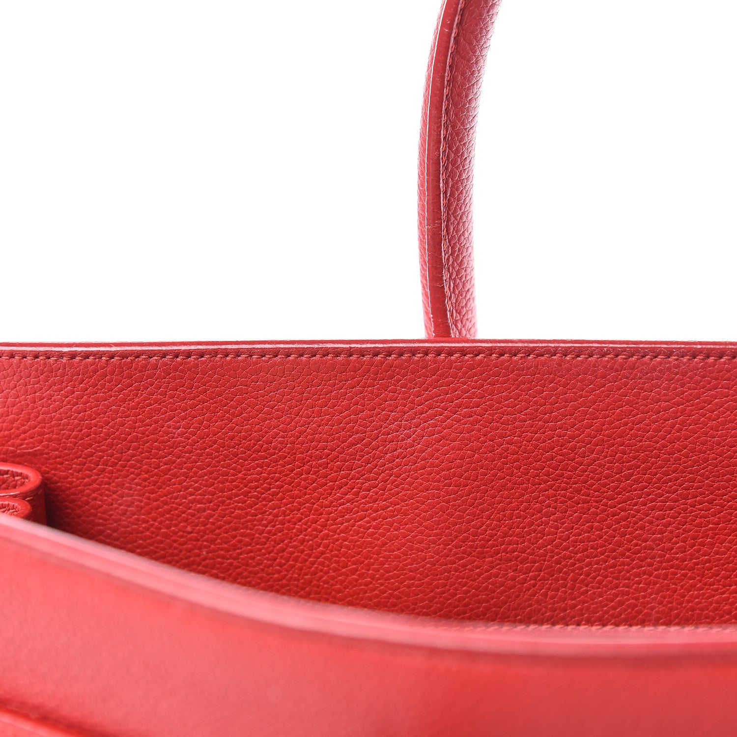 Saint Laurent Grained Calfskin Sac De Jour Lipstick Red 23 of 24