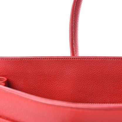 Saint Laurent Grained Calfskin Sac De Jour Lipstick Red 23 of 24