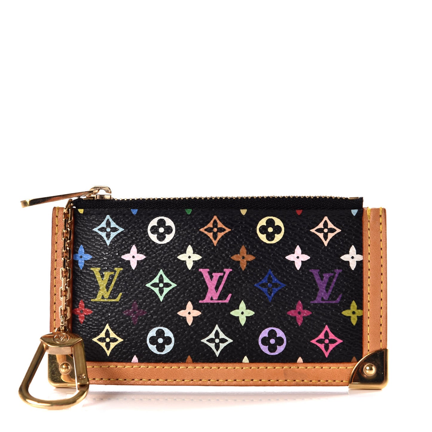 Monogram Multicolor Key Pouch Black