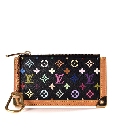 Louis Vuitton Monogram Multicolor Key Pouch Black 1 of 9