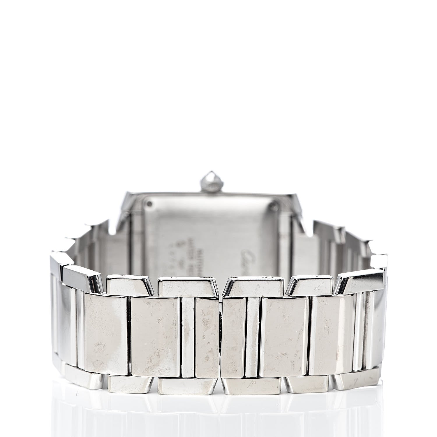 Cartier 18K White Gold Diamond 28mm Tank Francaise Automatic Watch 4 of 8