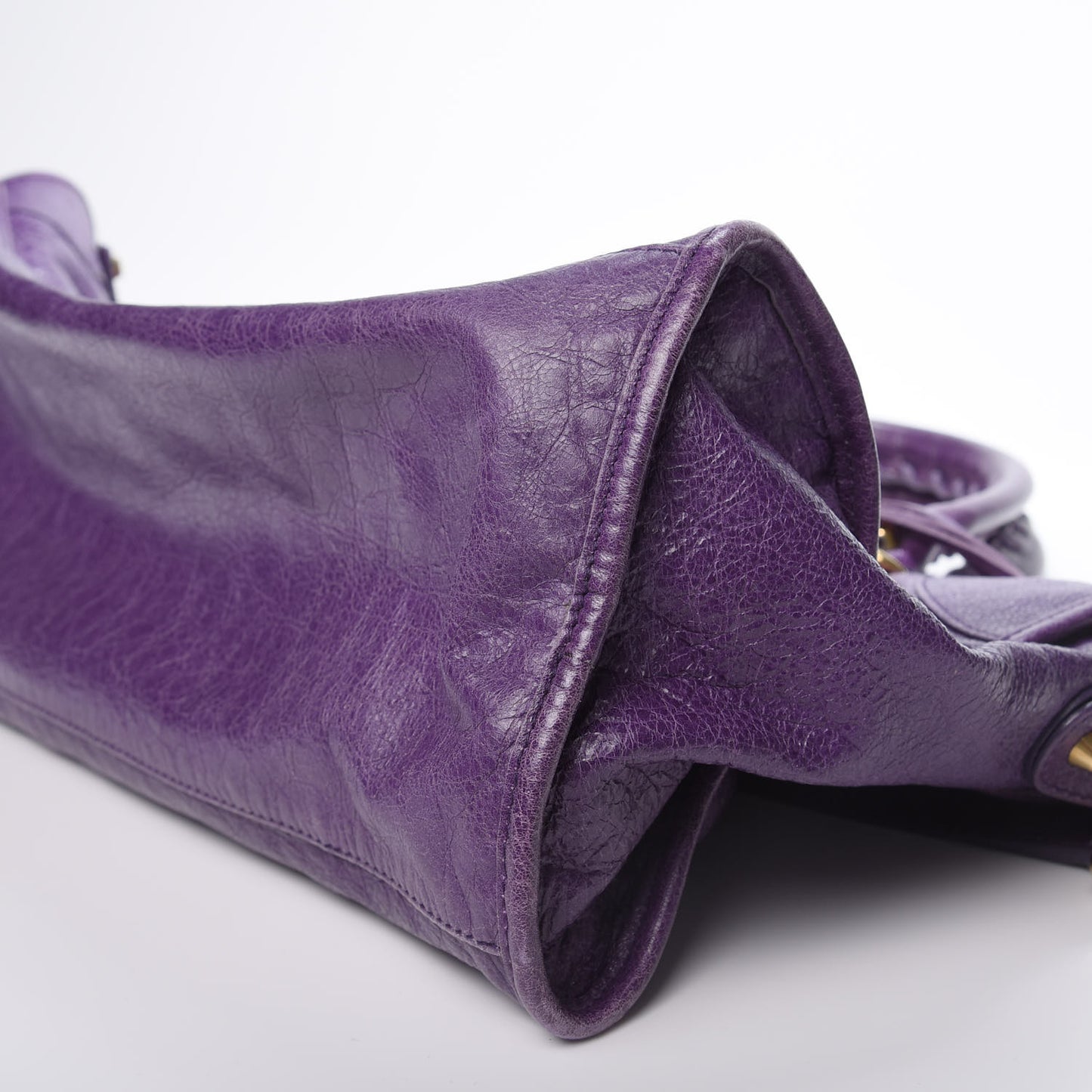 Agneau Classic Gold Hardware Part Time Dark Violet