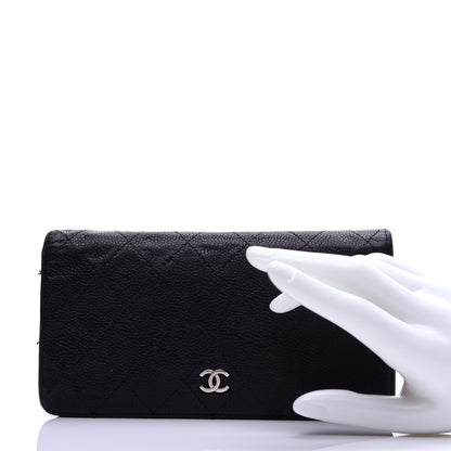 Chanel Caviar Quilted Yen Wallet Black 2 of 13