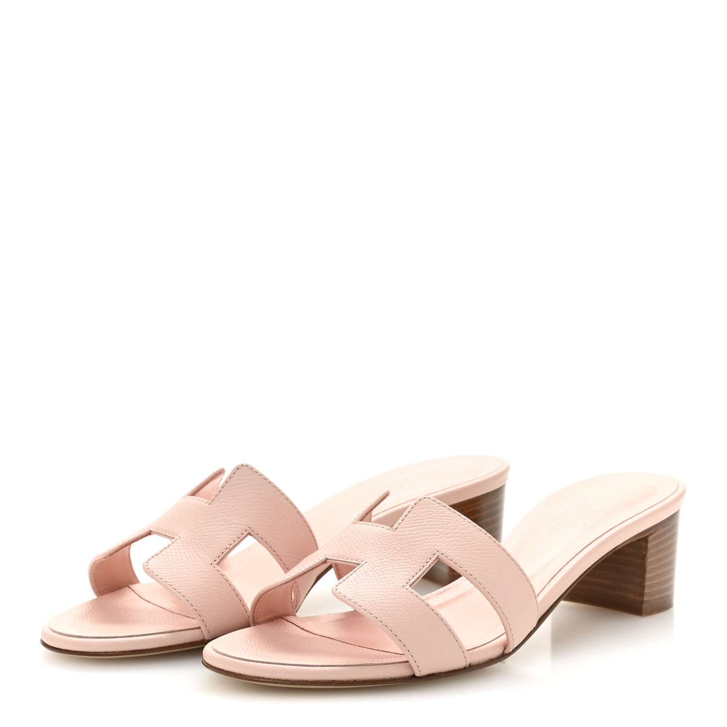 Hermes Epsom Oasis Sandals 37.5 Rose Aube 4 of 10