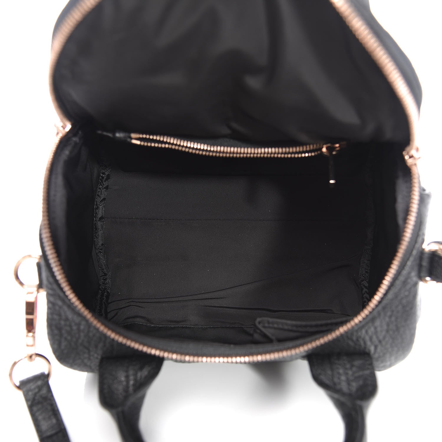Alexander Wang Pebbled Lambskin Rockie Black Rose Gold Hardware 5 of 9