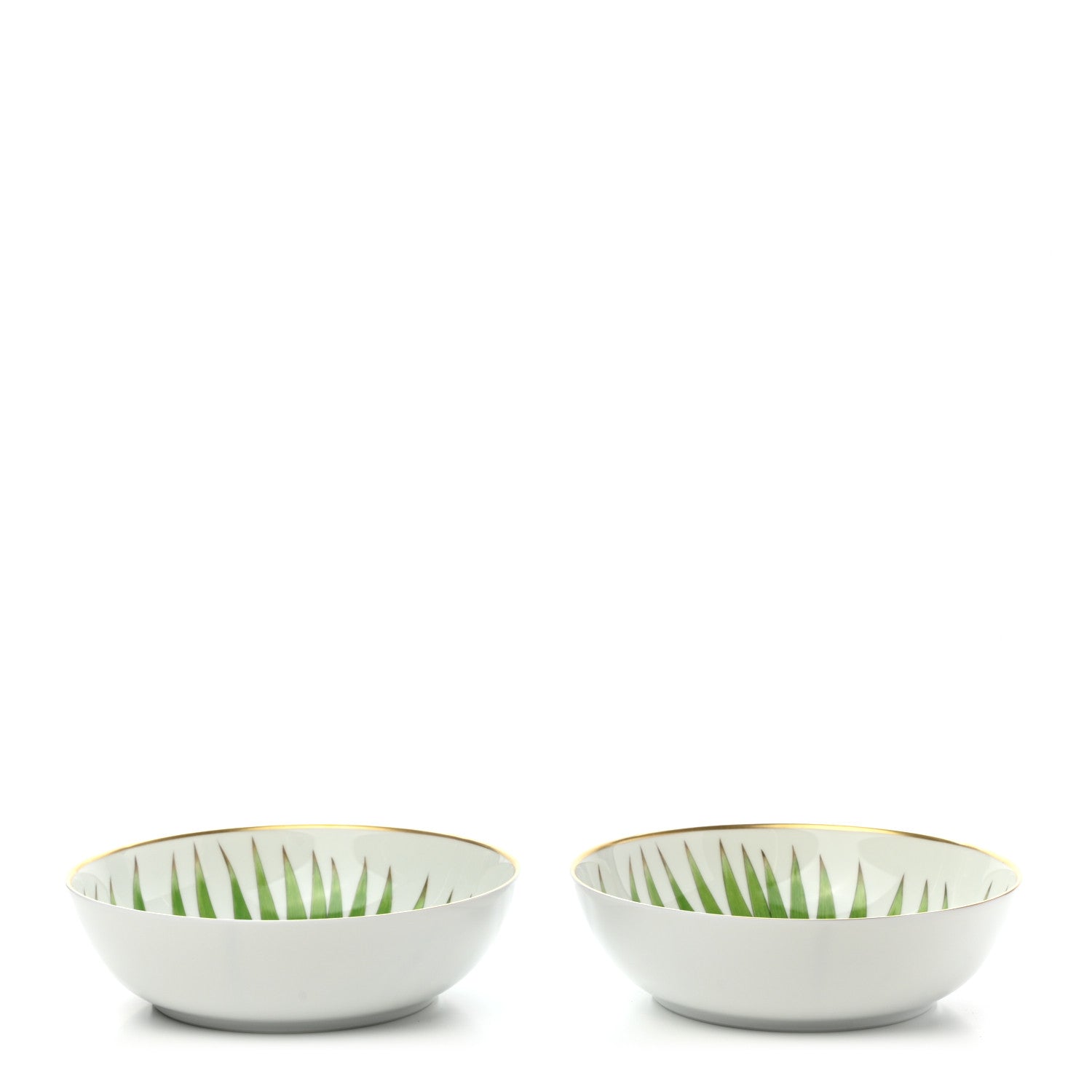 Hermes Porcelain Passifolia Cereal Bowl Set of 2 1 of 10